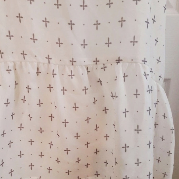 Eyeshadow NWT Sm White Flowing Whimsy SHEER SLEEVELESS TUNIC HI-LO FEMME Y2K - Picture 11 of 15
